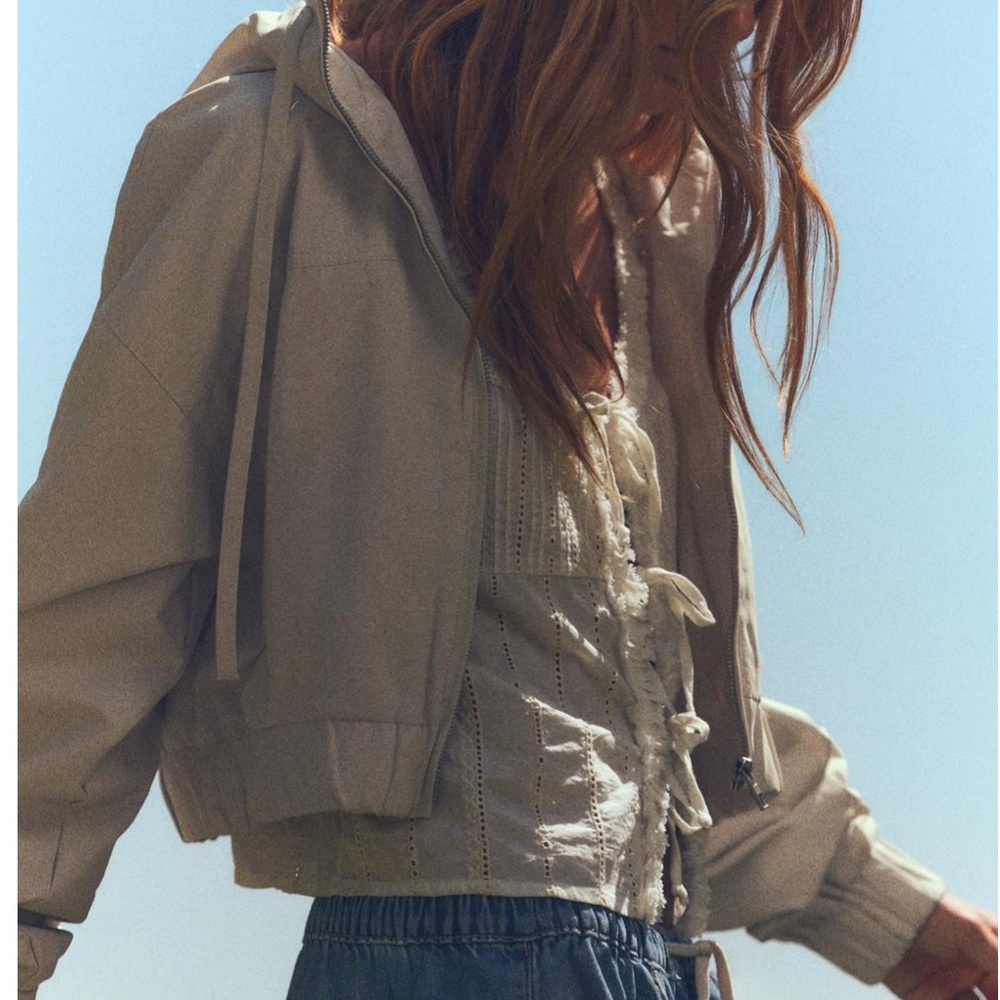 Zara Crop Hooded Jacket